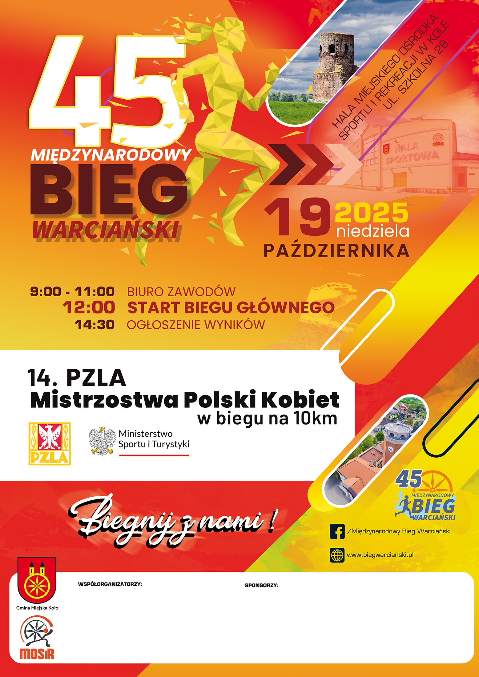 45. Międzynarodowy Bieg Warciański - Plakat