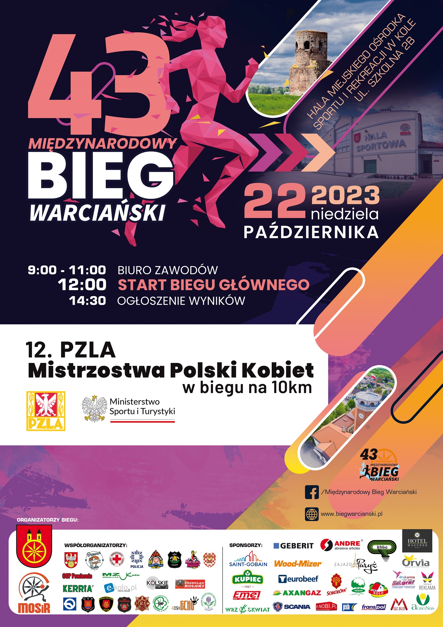 plakat 43 biegu warciańskiego
