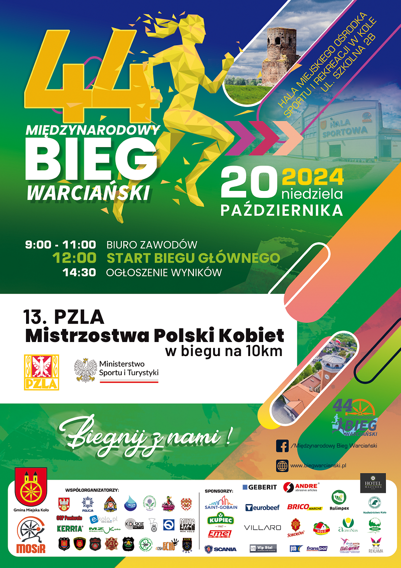 plakat 44 międzynarodowego biegu warciańskiego