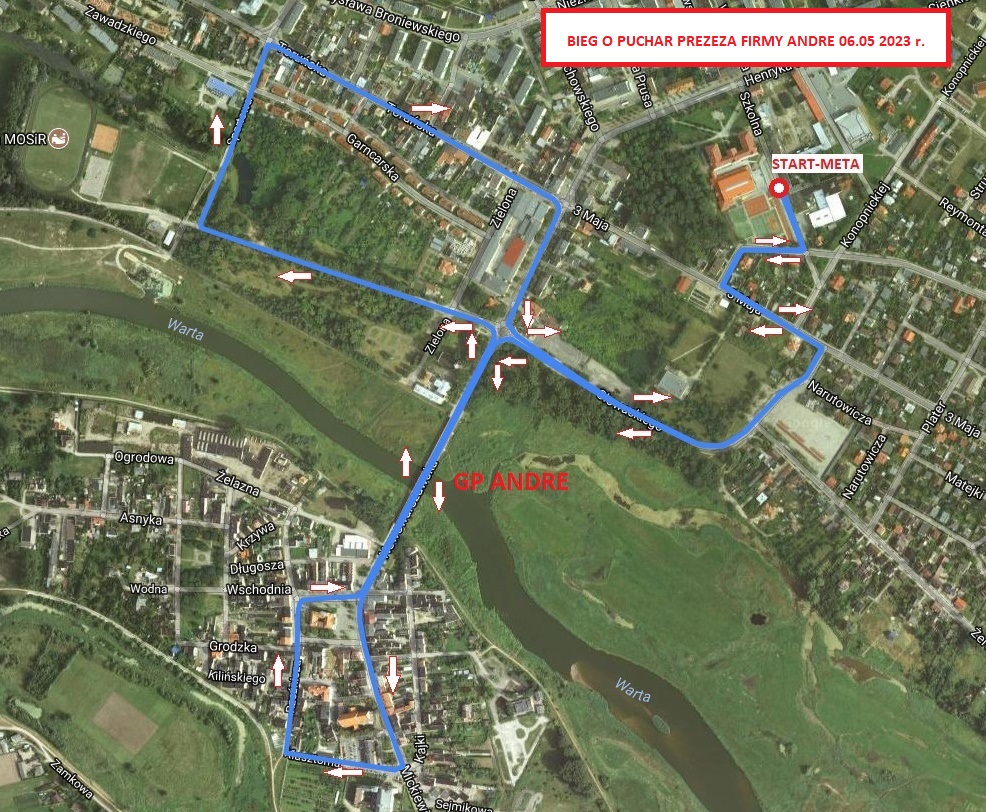 trasa biegu GP andre